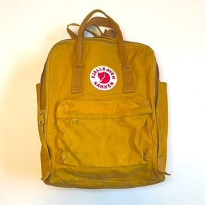 💛 FJALLRAVEN KANKEN Ochre Yellow Backpack Bag Preloved Authentic 💛